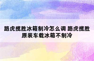 路虎揽胜冰箱制冷怎么调 路虎揽胜原装车载冰箱不制冷